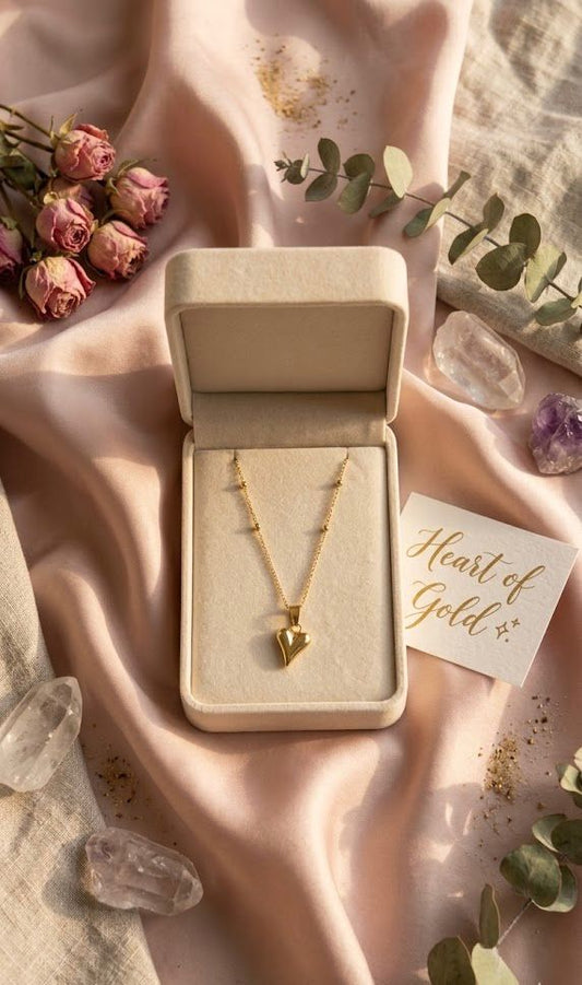 Heart of gold pendant Anti tarnish 9